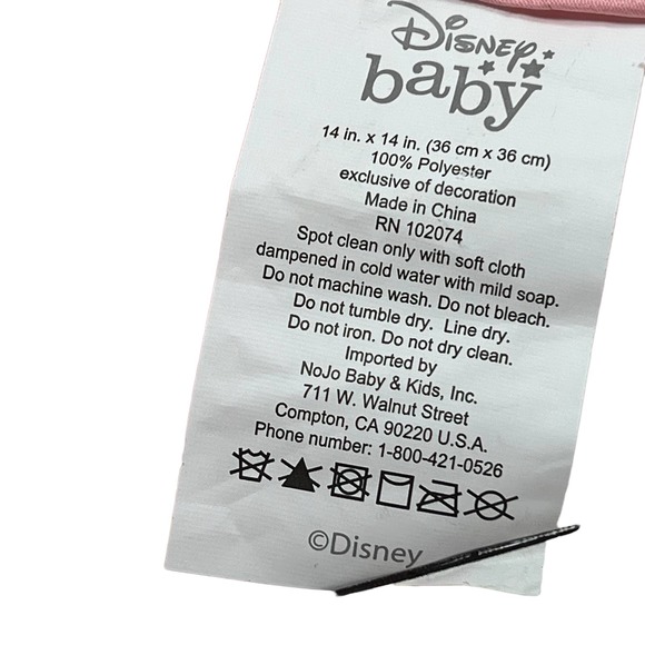 Disney Baby Minnie Mouse Lovey Pink 14 x 14 Soft Cuddly Blanket - Picture 3 of 6